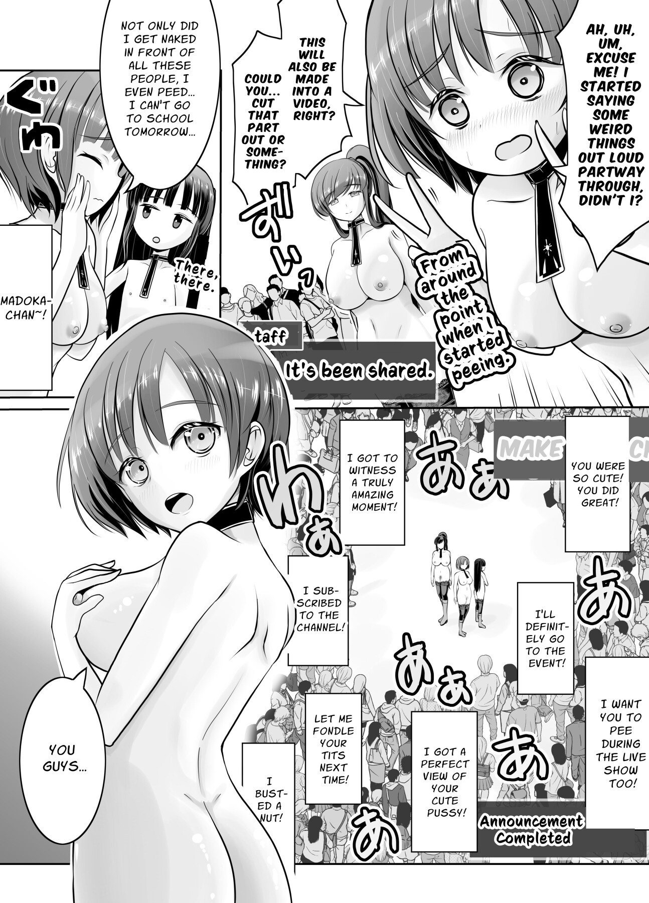 Hentai Manga Comic-Rookie Exhibitionist Idols: Fully Exposed Self-Introduction Livestream-Read-54